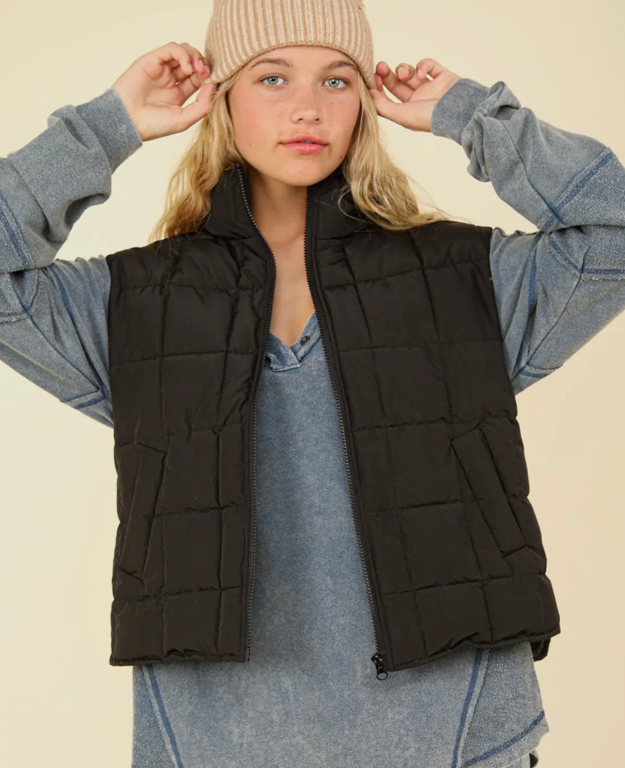 Black Puffer Vest