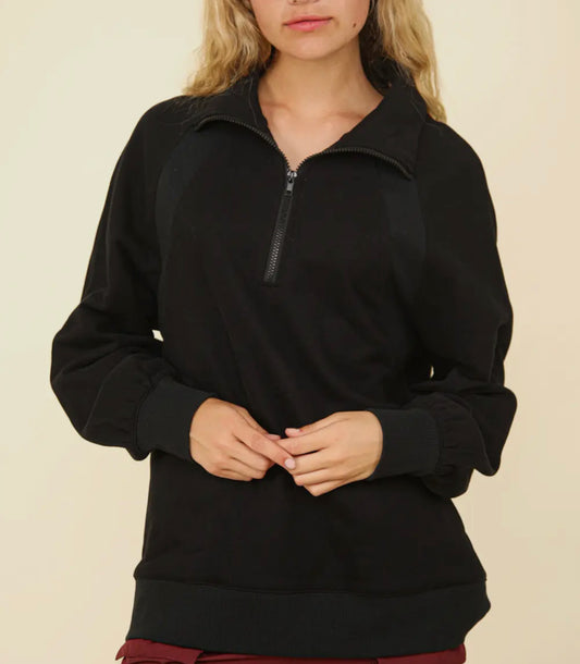 Black Oversized Henley